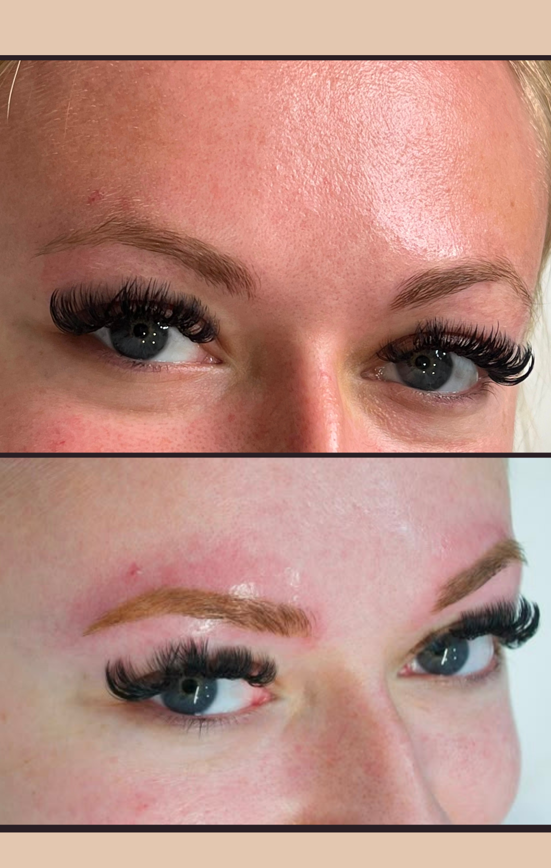 Combination brows hybrid technique result
