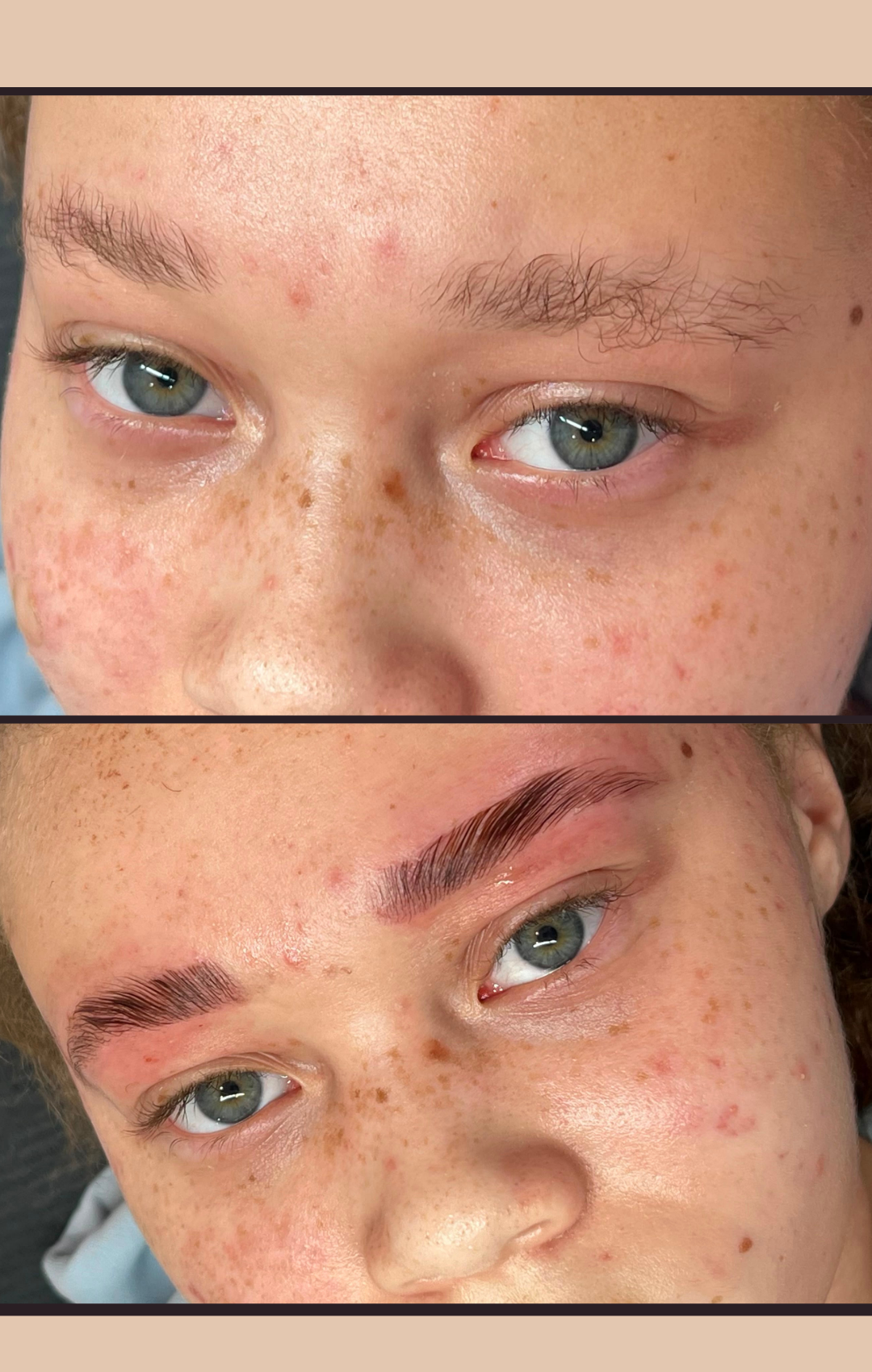 Shadow brows defined soft result